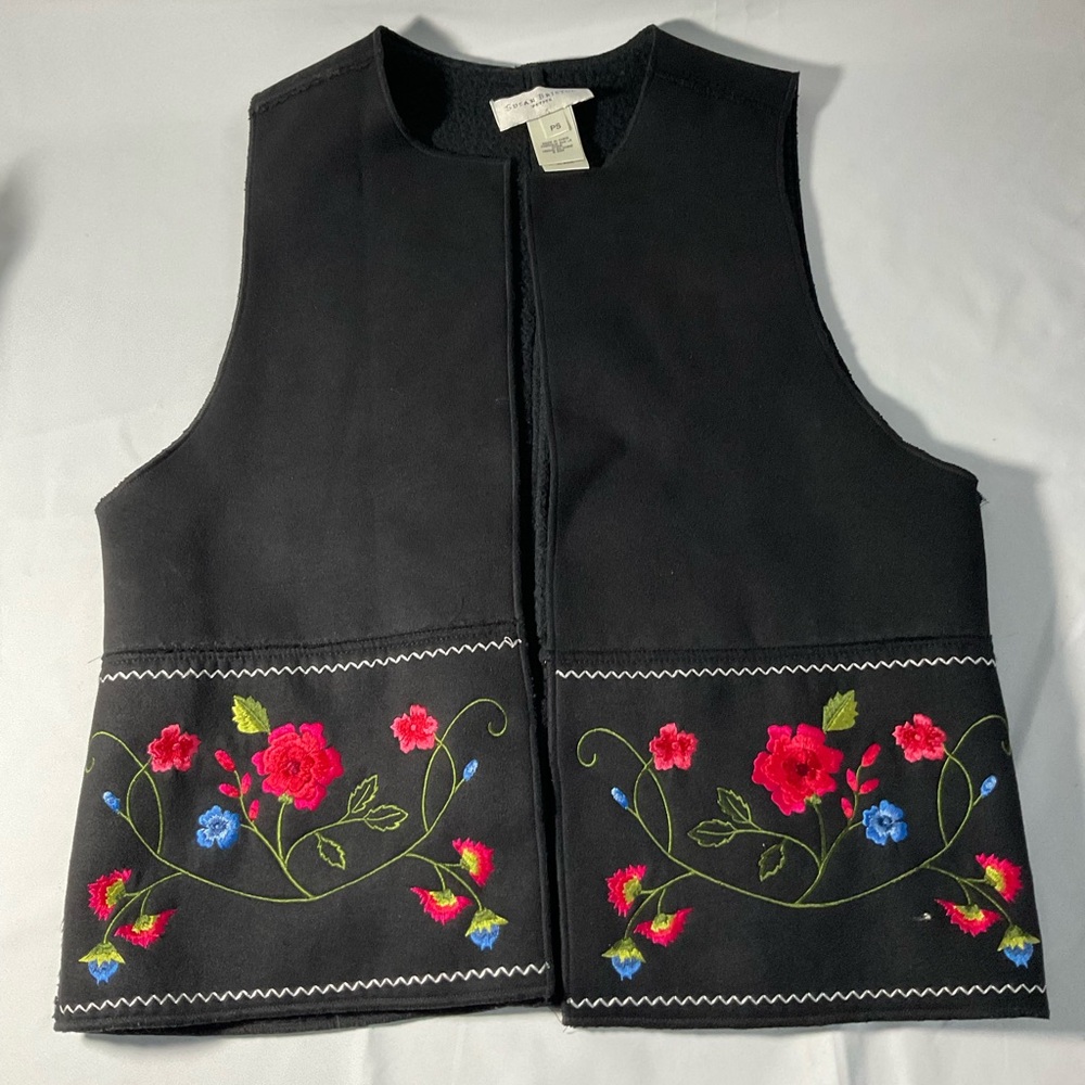 Susan Bristol Textured Black Vest